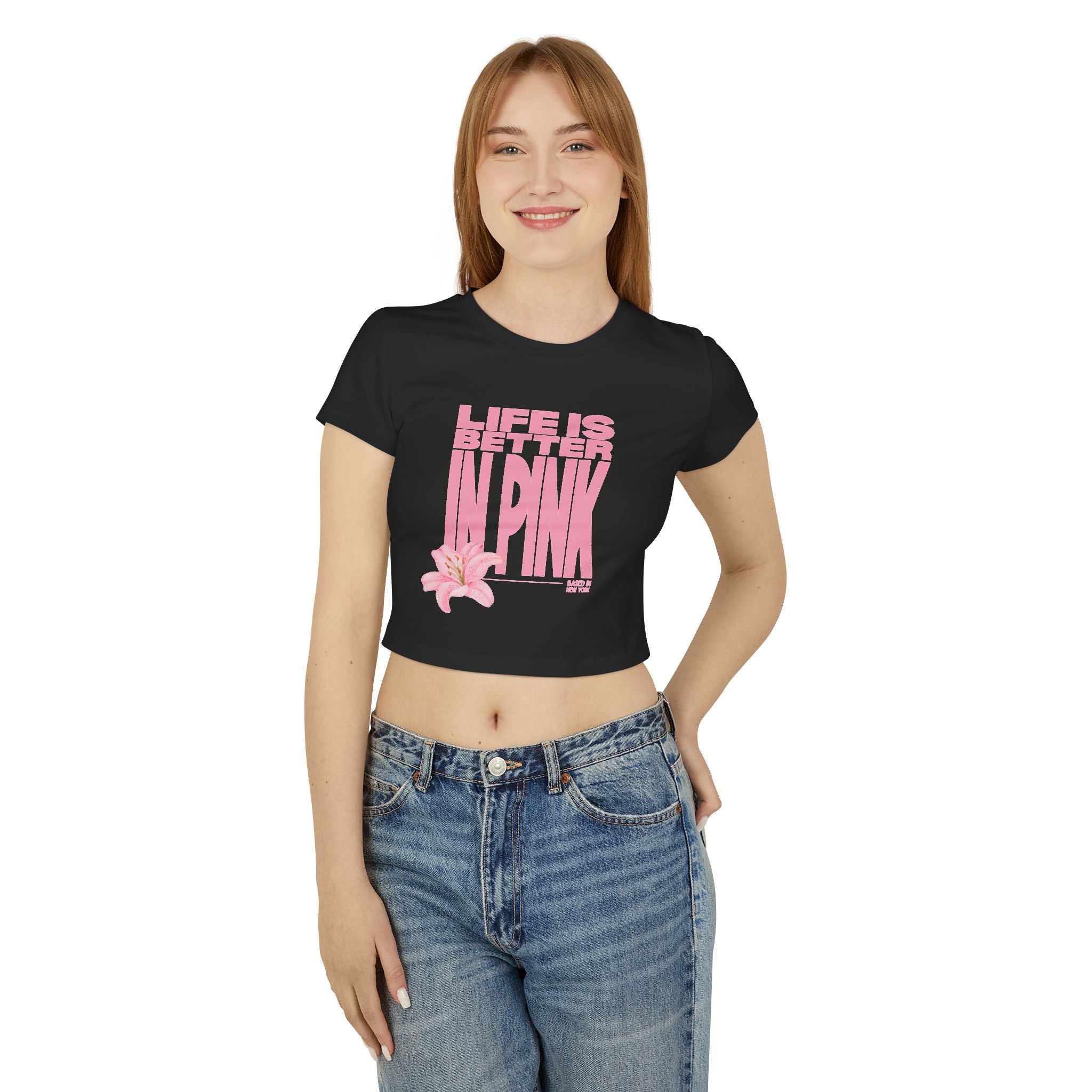 Life Is Better In Pink Crop Top