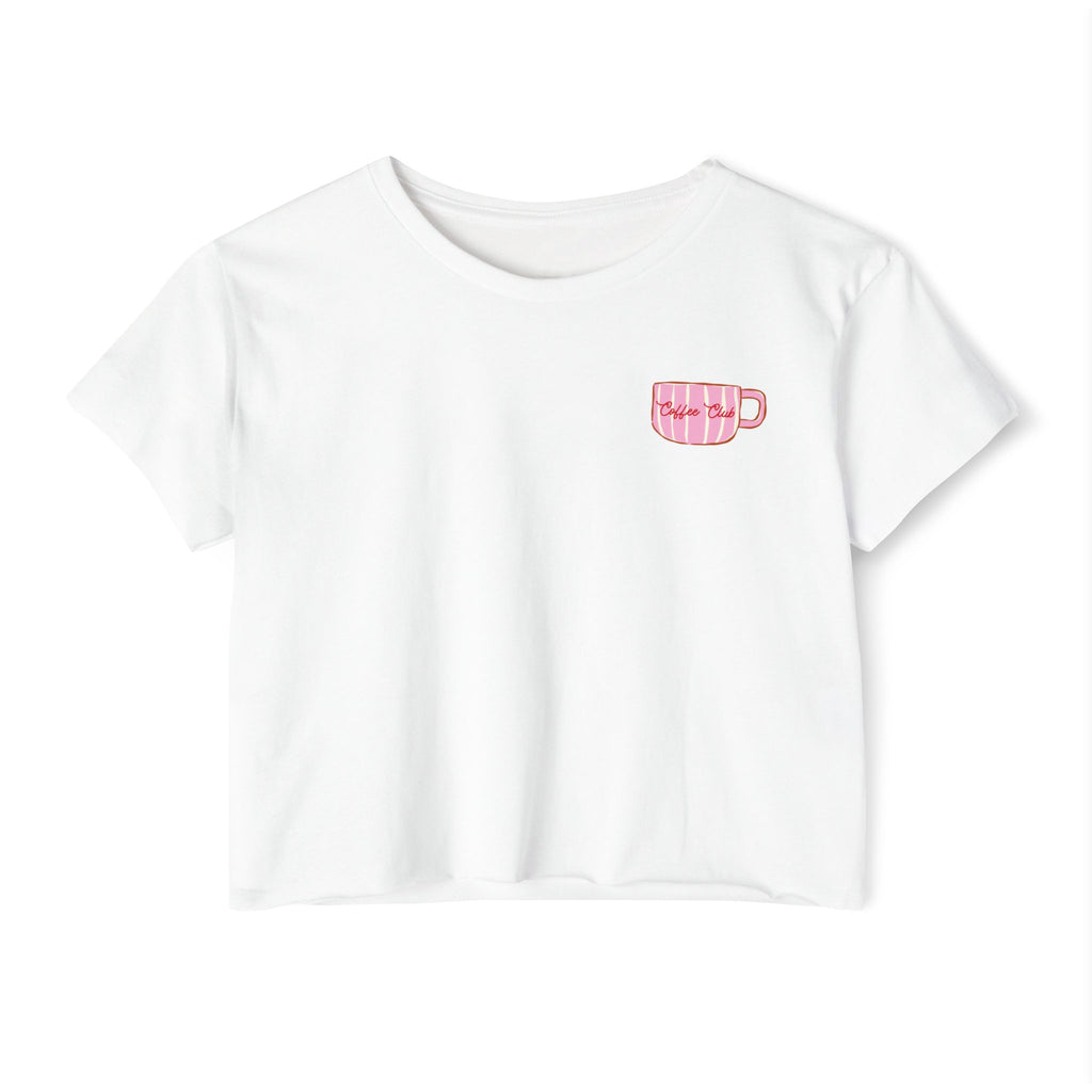Cafecito Crop Top — "But First Cafecito" Cute Coffee Festival Tee