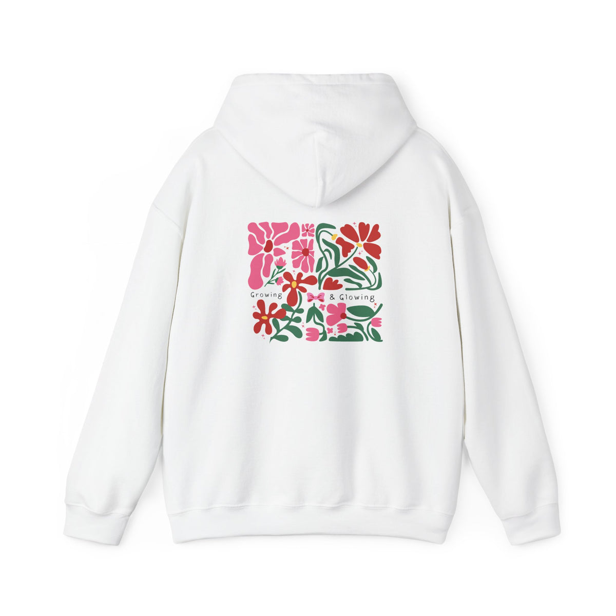 Floral Garden Pattern Back Print Hoodie