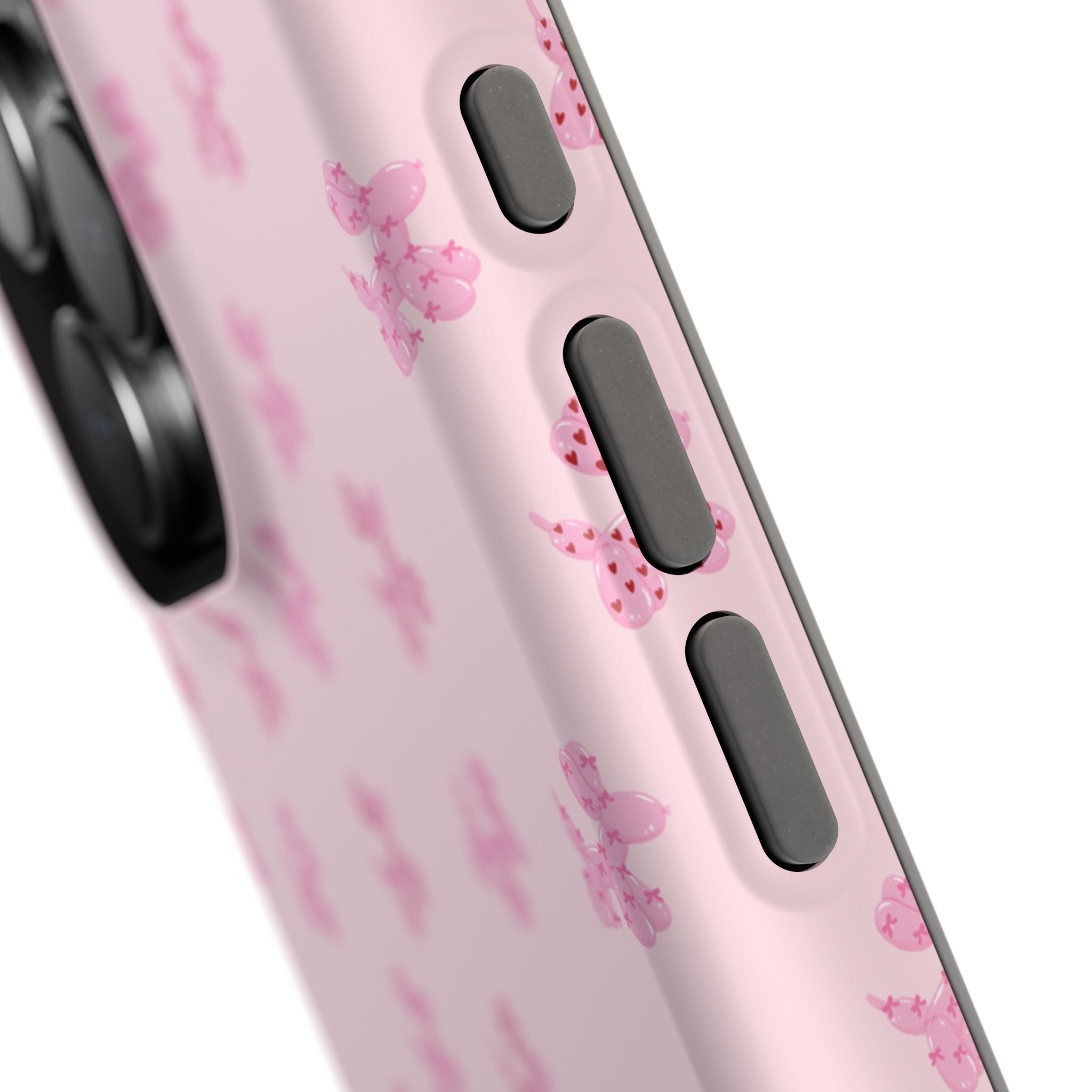 Pink Dog Bow's Cute Pattern Impact-Resistant Phone Case
