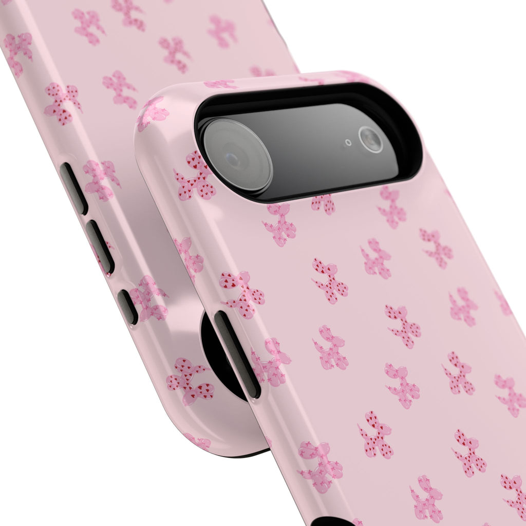 Pink Dog Bow's Cute Pattern Impact-Resistant Phone Case