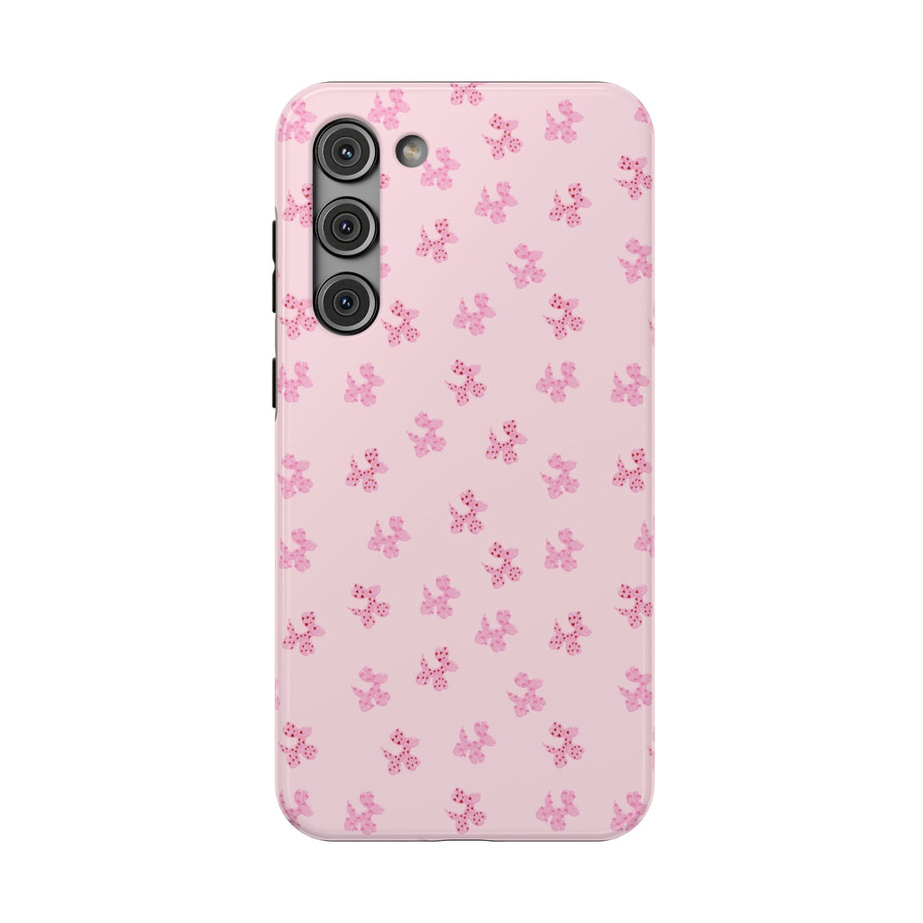 Pink Dog Bow's Cute Pattern Impact-Resistant Phone Case