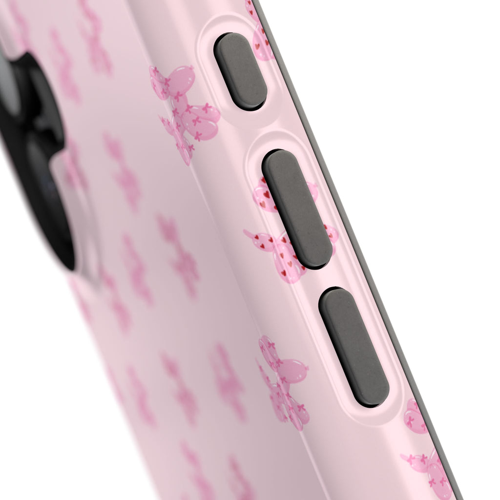 Pink Dog Bow's Cute Pattern Impact-Resistant Phone Case
