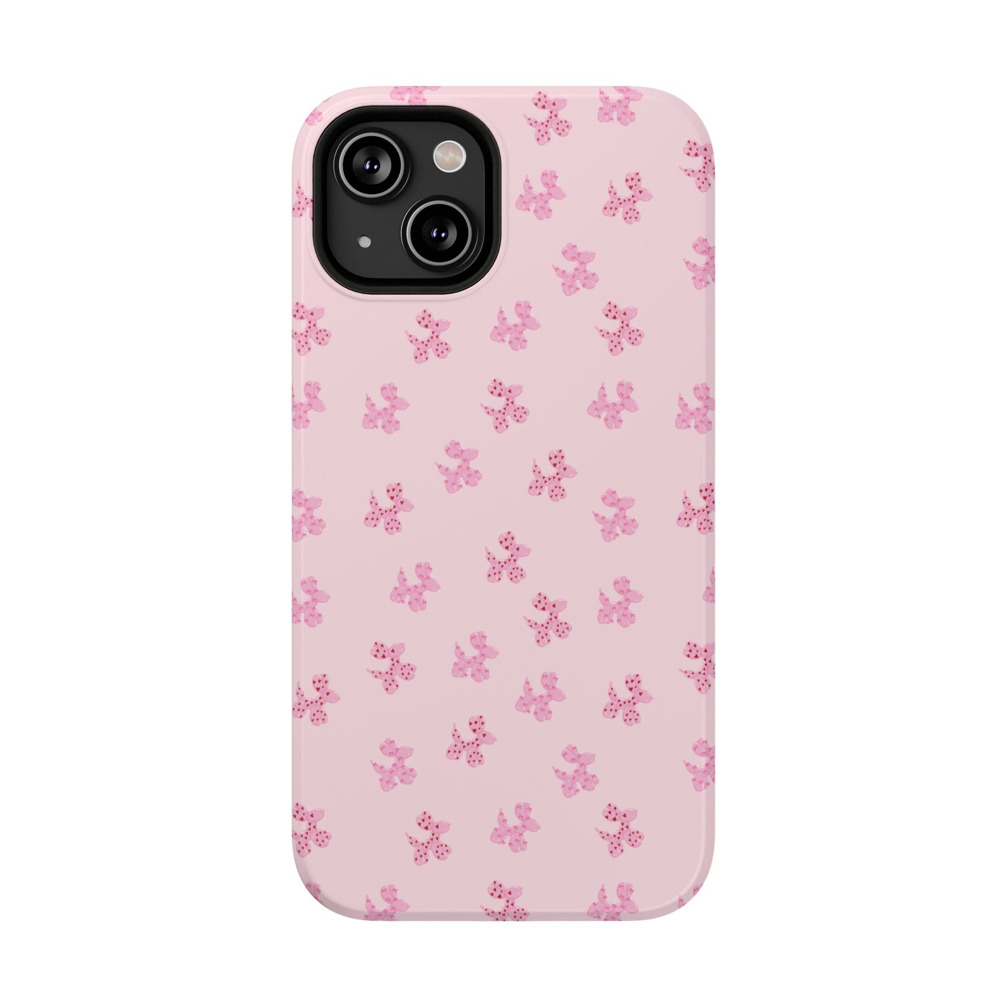 Pink Dog Bow's Cute Pattern Impact-Resistant Phone Case