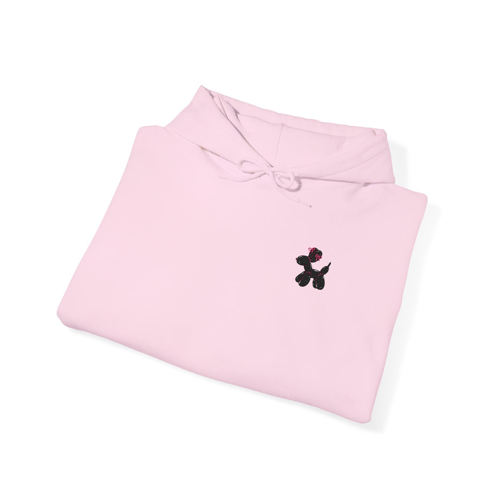 Matching Pink Hoodie Cute Balloon Dog & Bow's