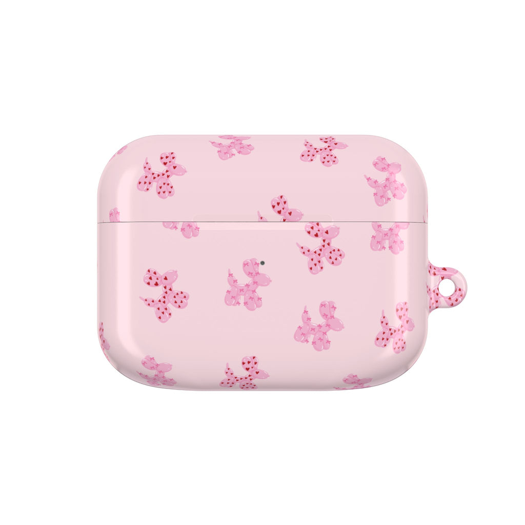 Pink Dog Bow's Cute Pattern AirPod Case Protective Silicone Cover