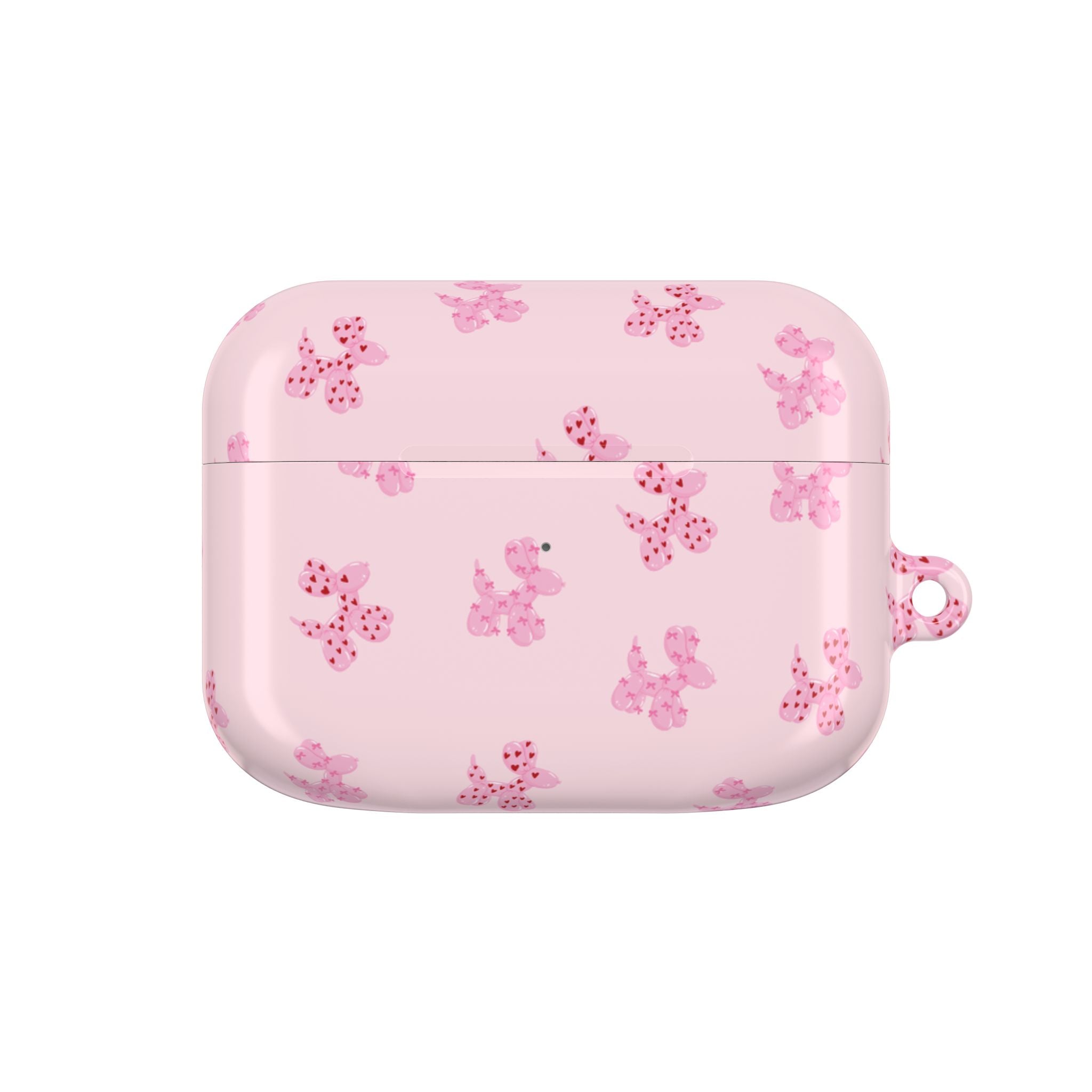 Pink Dog Bow's Cute Pattern AirPod Case Protective Silicone Cover