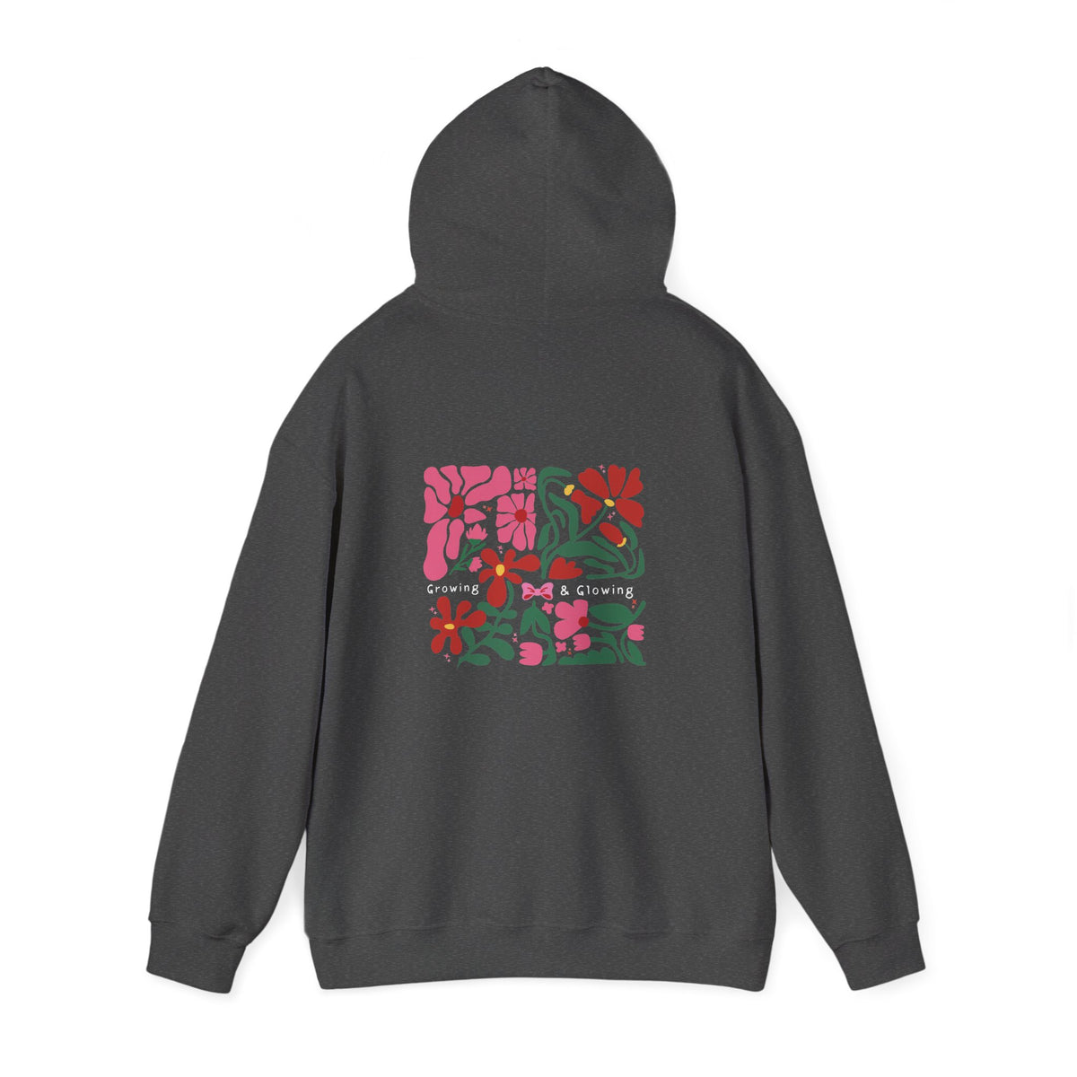 Floral Garden Pattern Back Print Hoodie