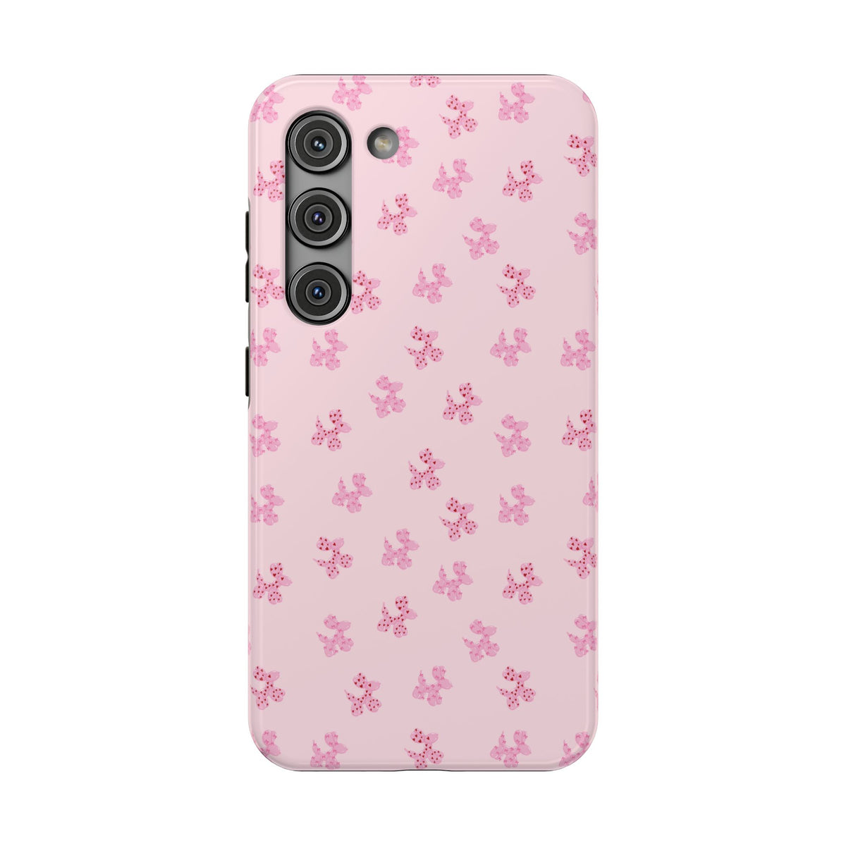 Pink Dog Bow's Cute Pattern Impact-Resistant Phone Case
