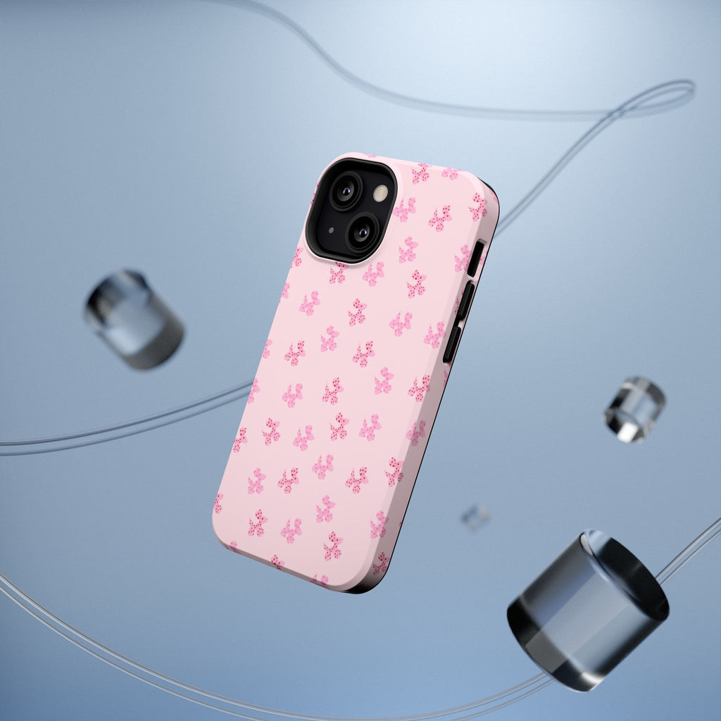 Pink Dog Bow's Cute Pattern Impact-Resistant Phone Case