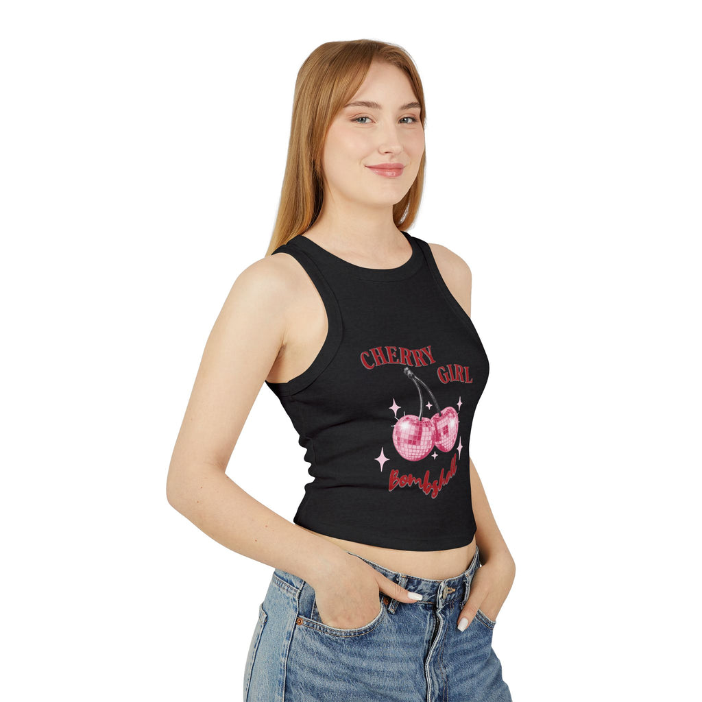 Cherry Girl Bombshell Racer Tank Top