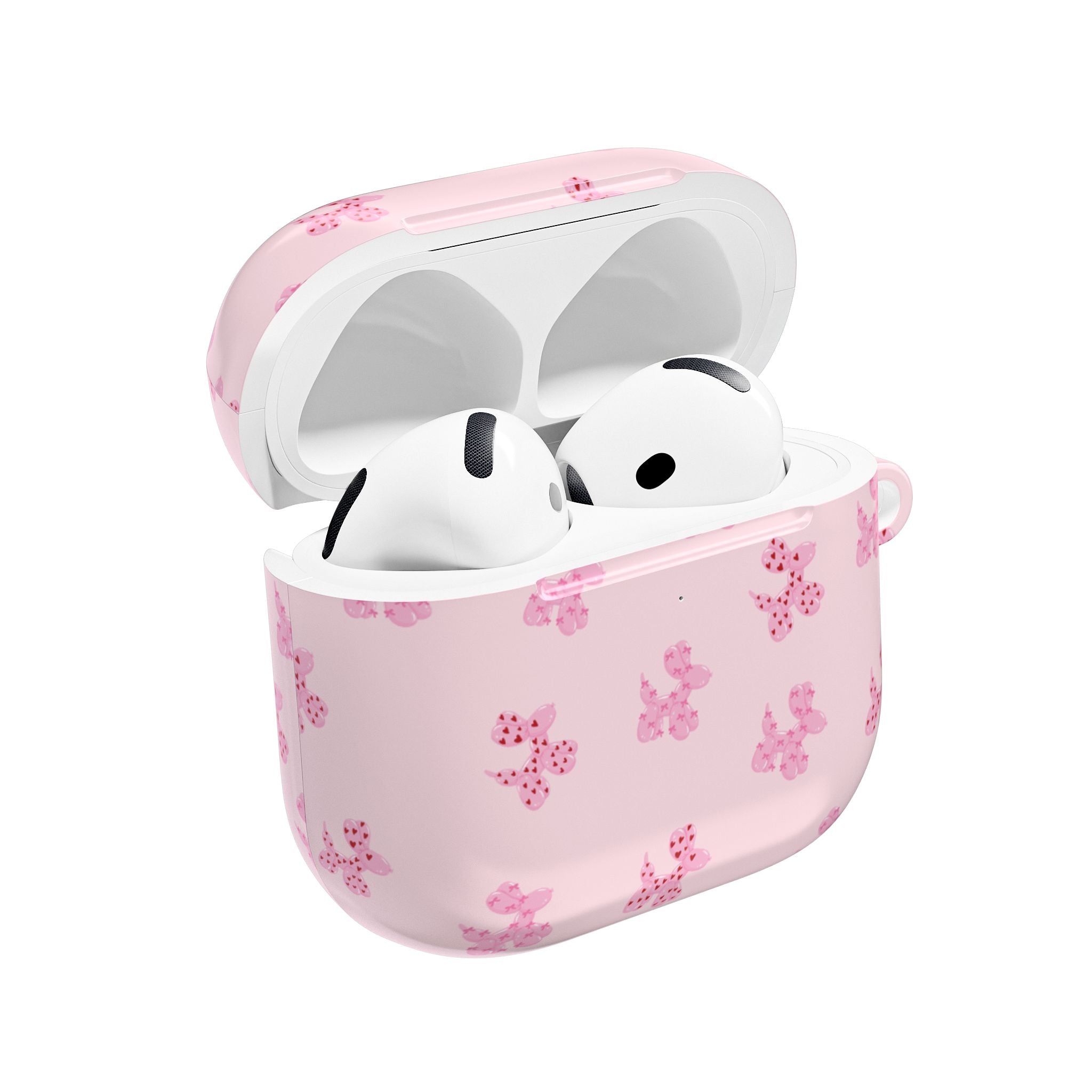 Pink Dog Bow's Cute Pattern AirPod Case Protective Silicone Cover
