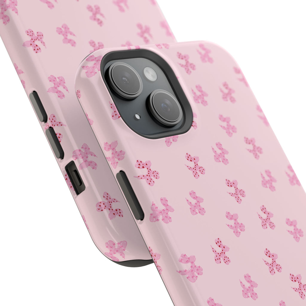Pink Dog Bow's Cute Pattern Impact-Resistant Phone Case