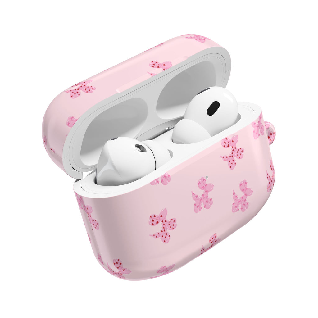 Pink Dog Bow's Cute Pattern AirPod Case Protective Silicone Cover