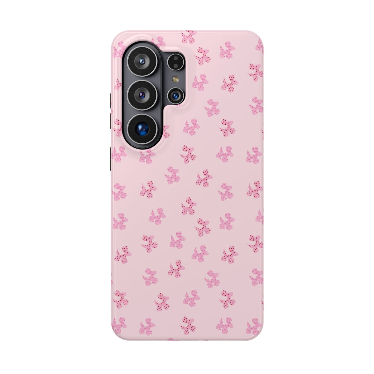 Pink Dog Bow's Cute Pattern Impact-Resistant Phone Case