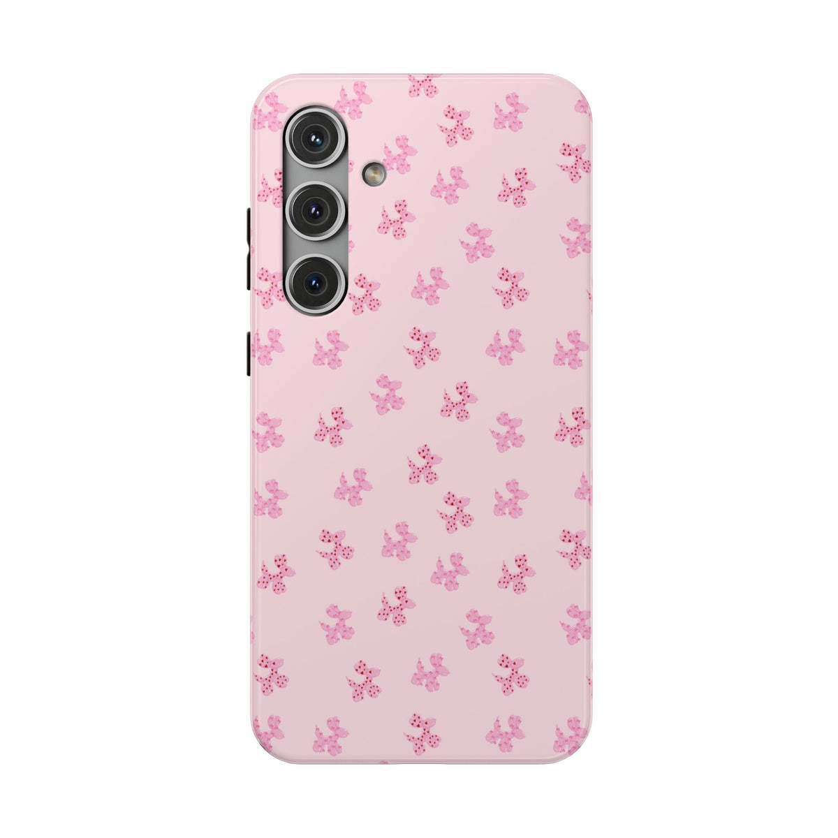 Pink Dog Bow's Cute Pattern Impact-Resistant Phone Case