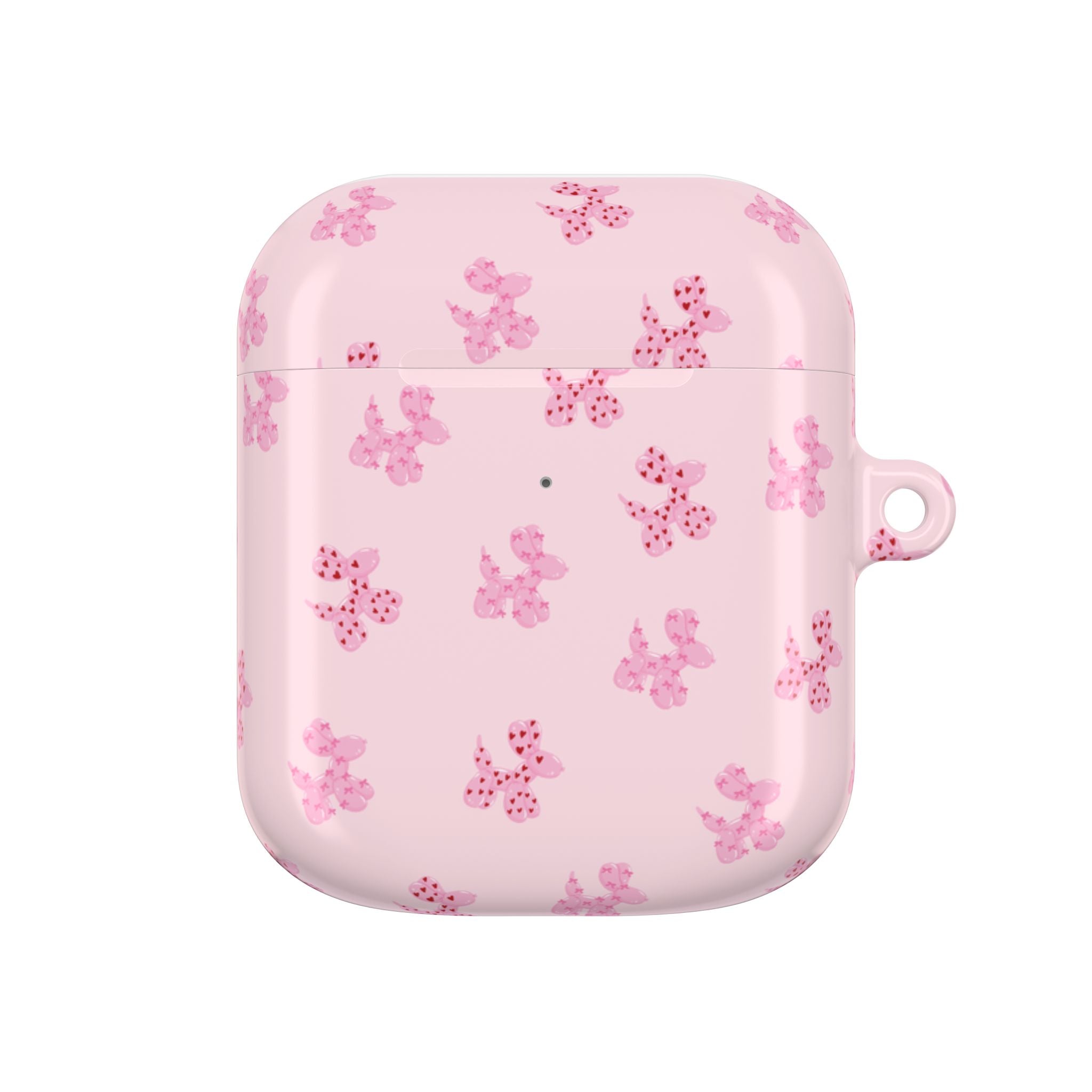 Pink Dog Bow's Cute Pattern AirPod Case Protective Silicone Cover