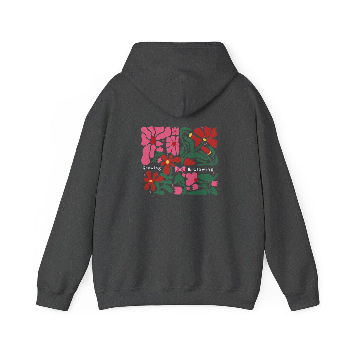 Floral Garden Pattern Back Print Hoodie