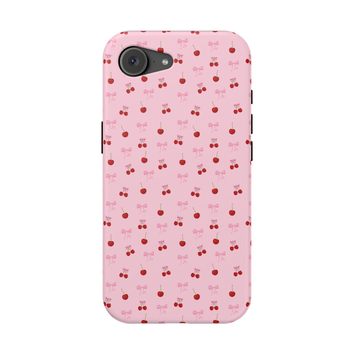 Cherry-Bow Pattern Impact-Resistant Phone Case