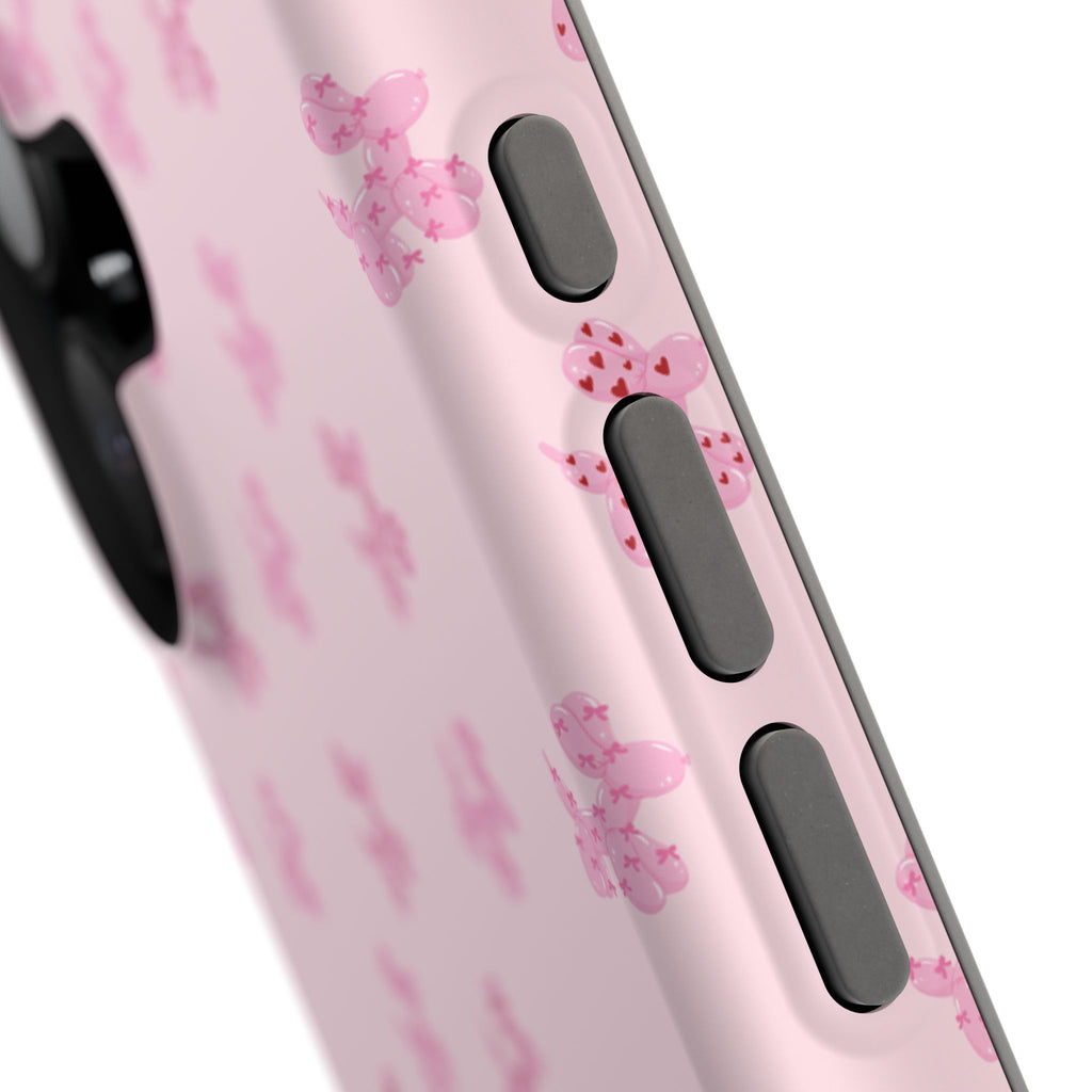 Pink Dog Bow's Cute Pattern Impact-Resistant Phone Case