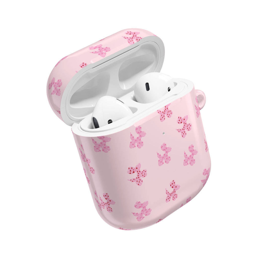 Pink Dog Bow's Cute Pattern AirPod Case Protective Silicone Cover
