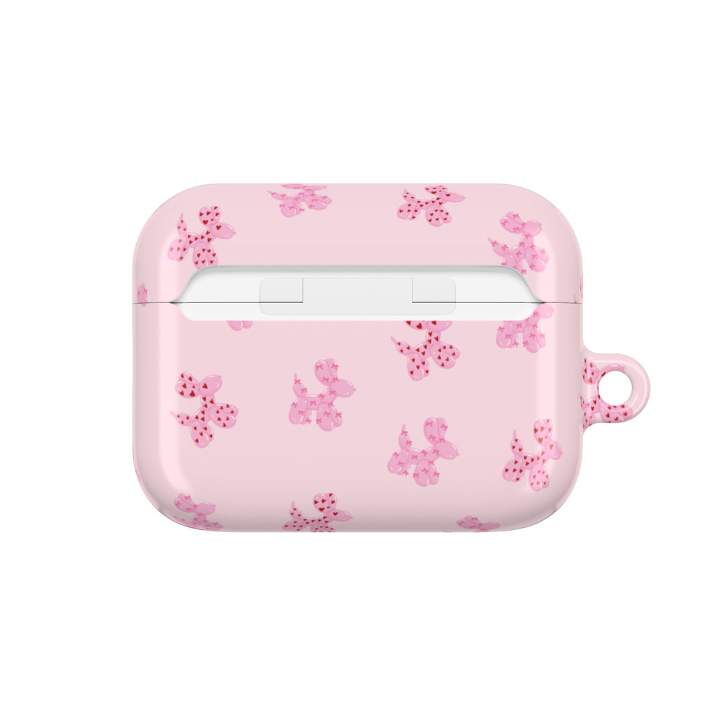 Pink Dog Bow's Cute Pattern AirPod Case Protective Silicone Cover