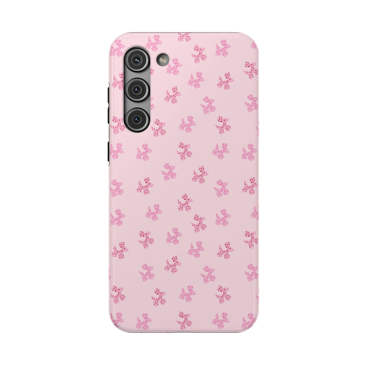 Pink Dog Bow's Cute Pattern Impact-Resistant Phone Case