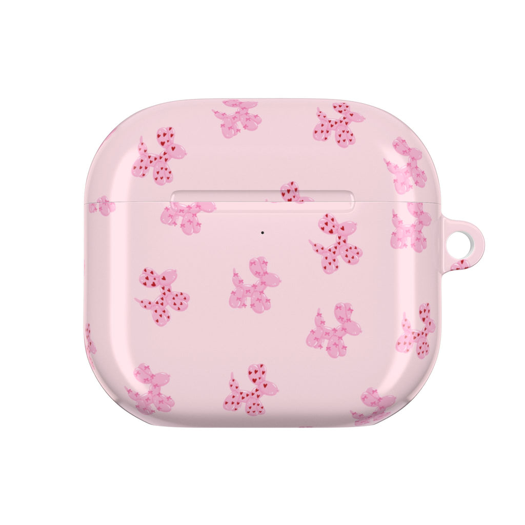 Pink Dog Bow's Cute Pattern AirPod Case Protective Silicone Cover