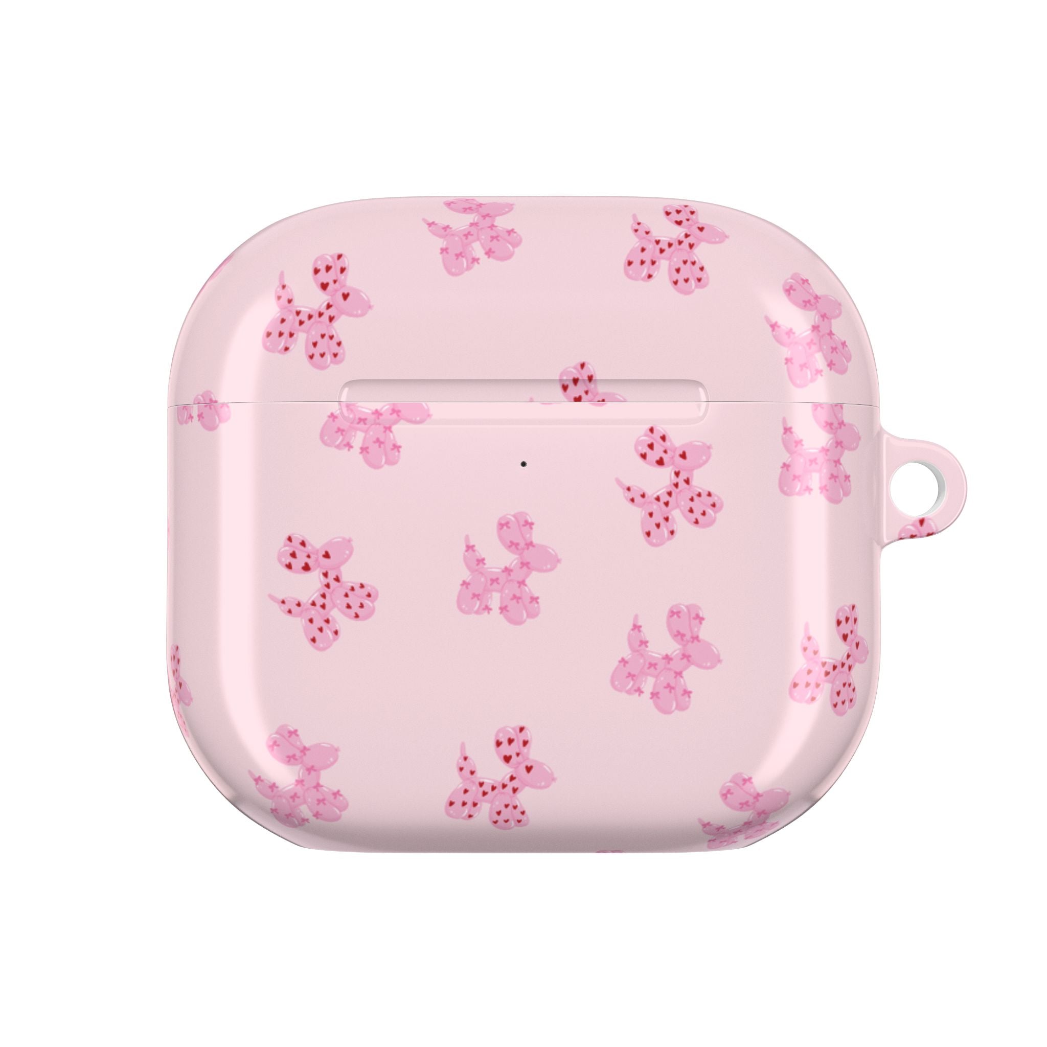 Pink Dog Bow's Cute Pattern AirPod Case Protective Silicone Cover