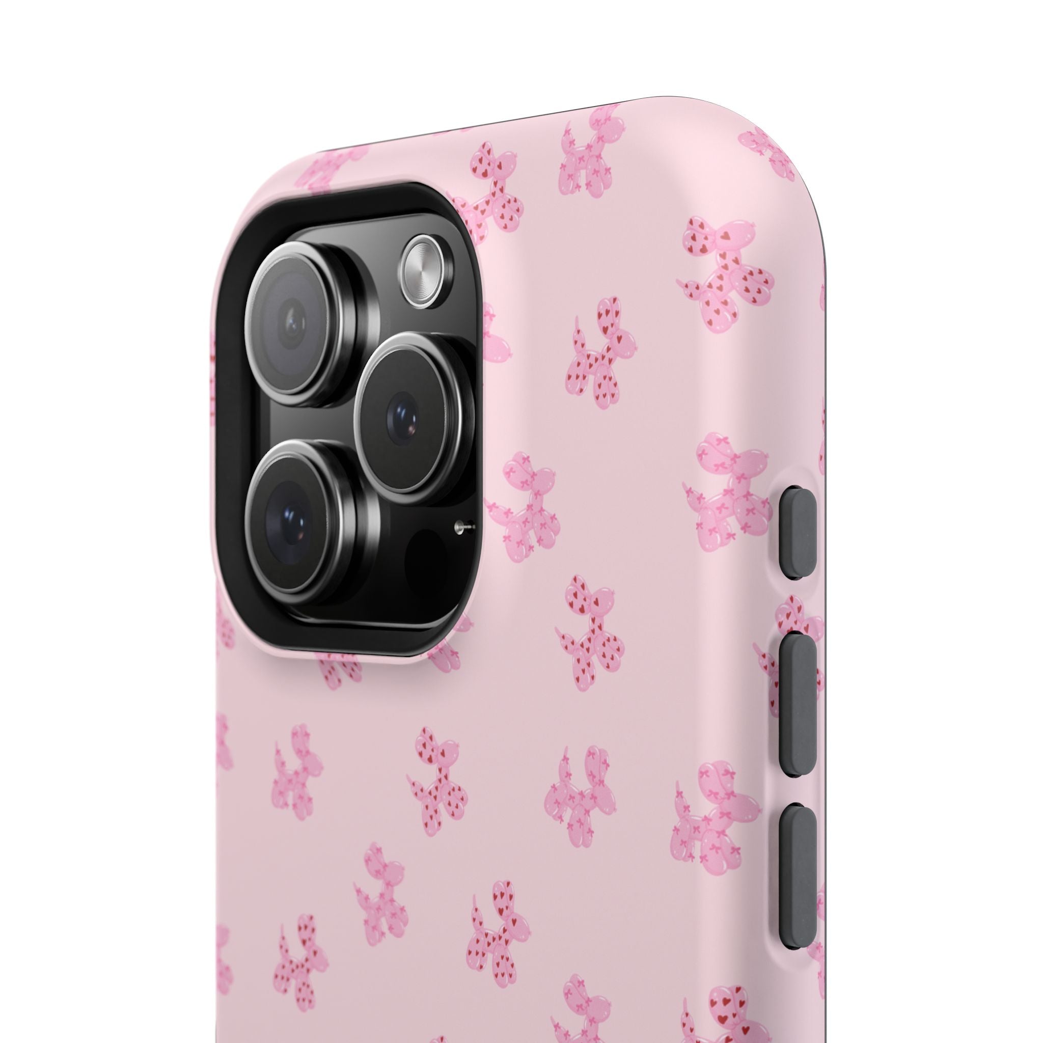 Pink Dog Bow's Cute Pattern Impact-Resistant Phone Case