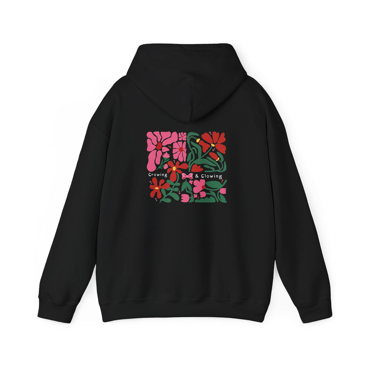 Floral Garden Pattern Back Print Hoodie