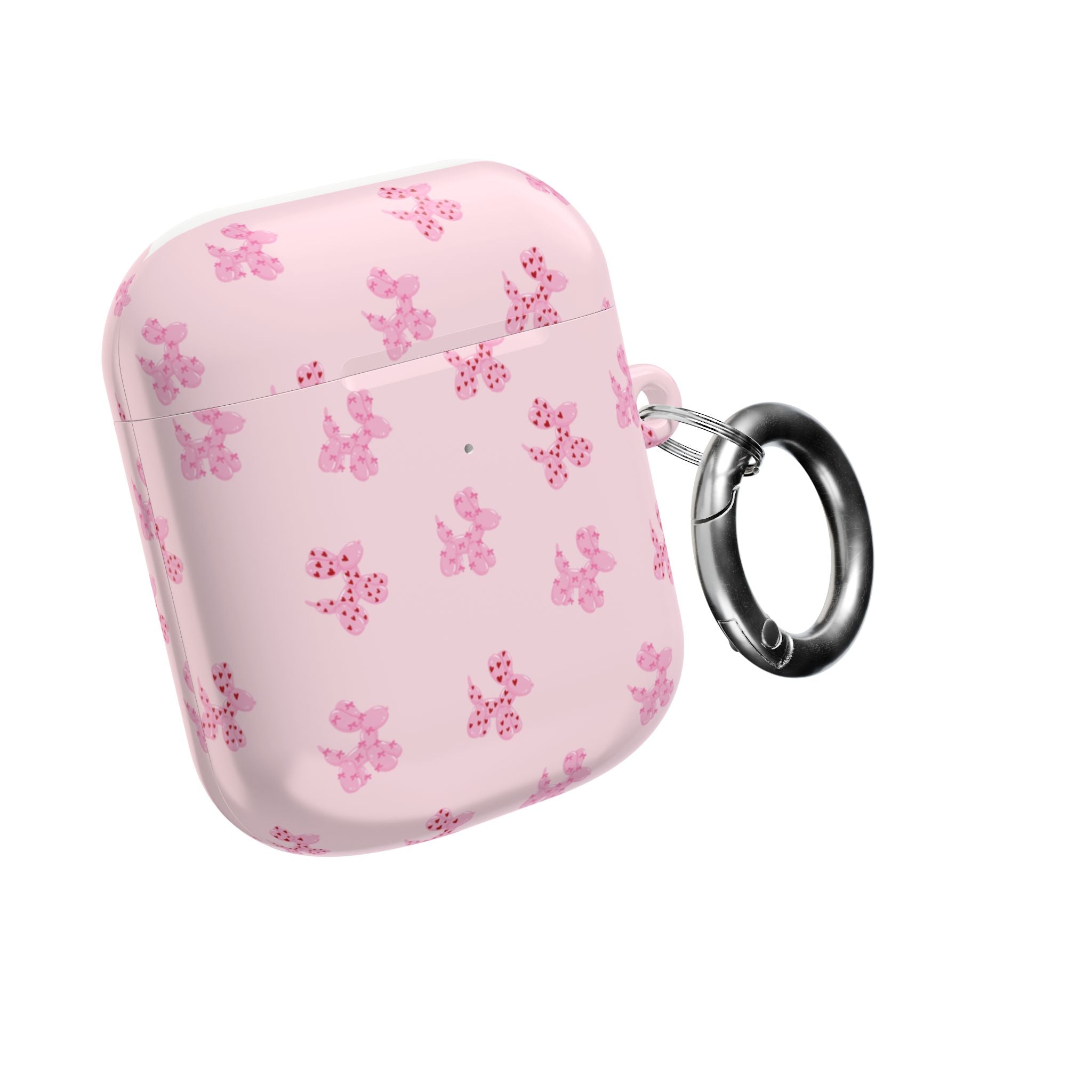 Pink Dog Bow's Cute Pattern AirPod Case Protective Silicone Cover
