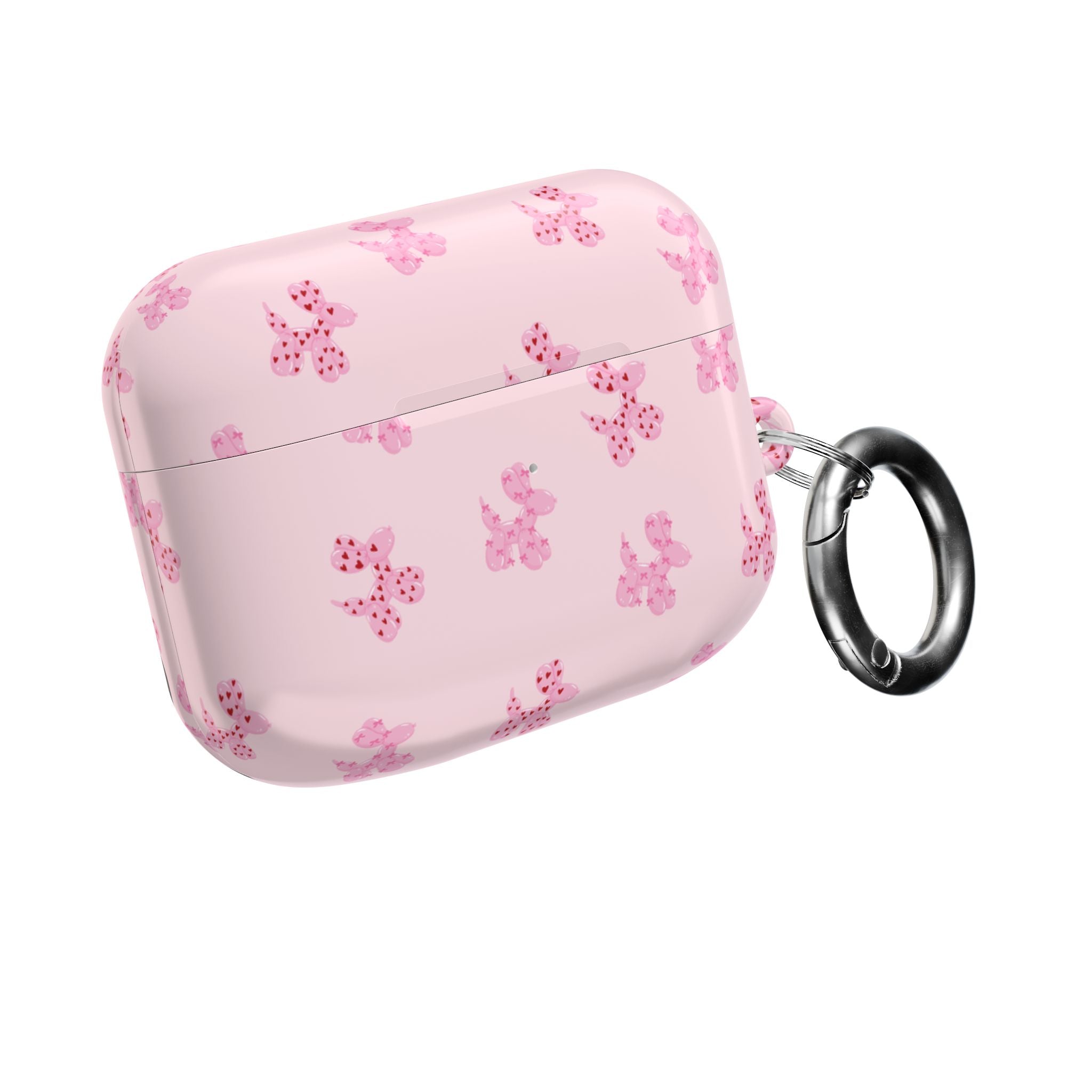 Pink Dog Bow's Cute Pattern AirPod Case Protective Silicone Cover