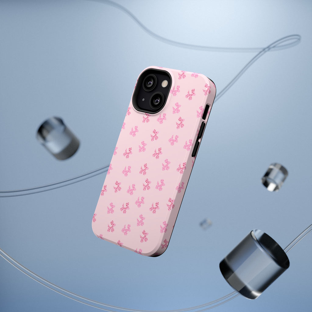 Pink Dog Bow's Cute Pattern Impact-Resistant Phone Case