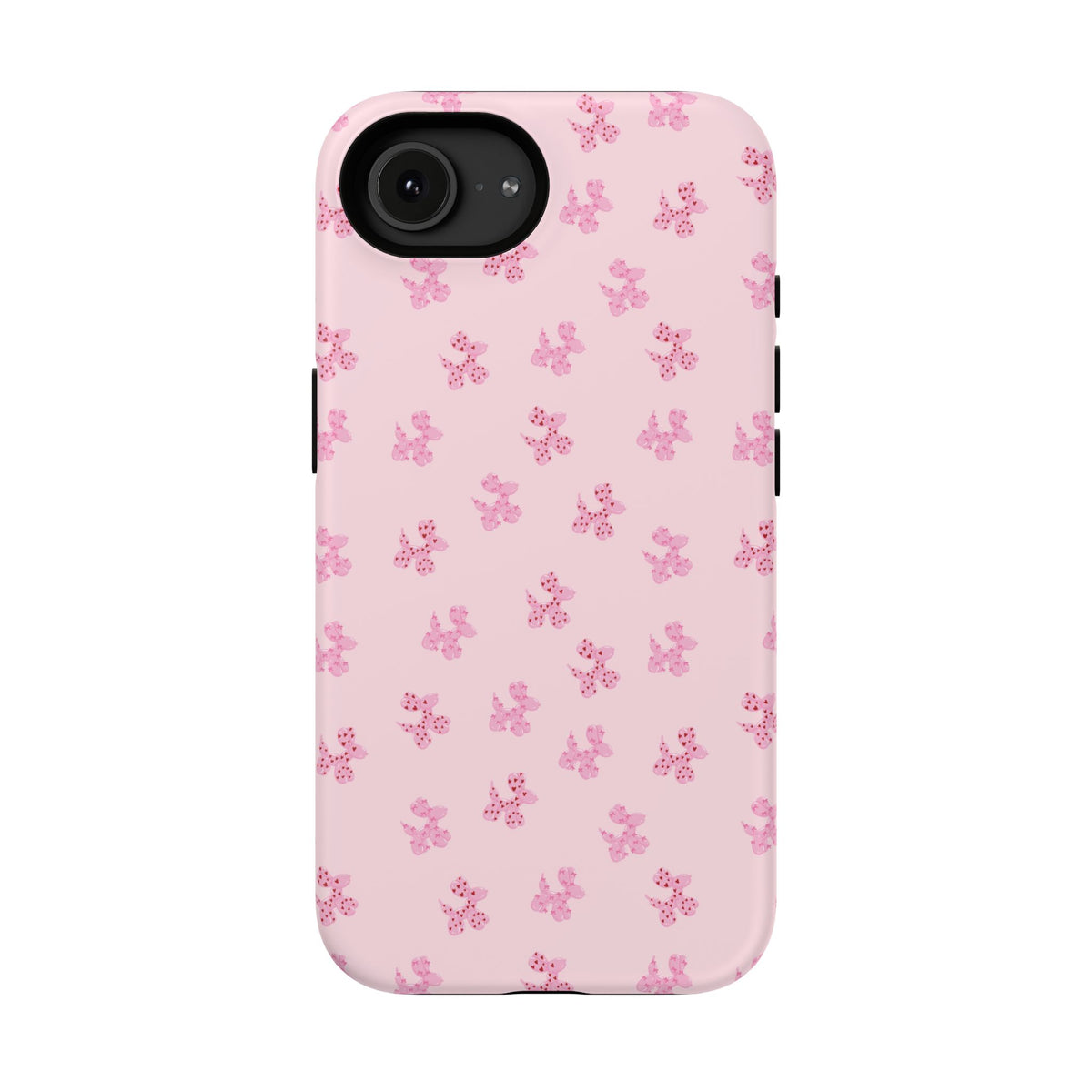 Pink Dog Bow's Cute Pattern Impact-Resistant Phone Case