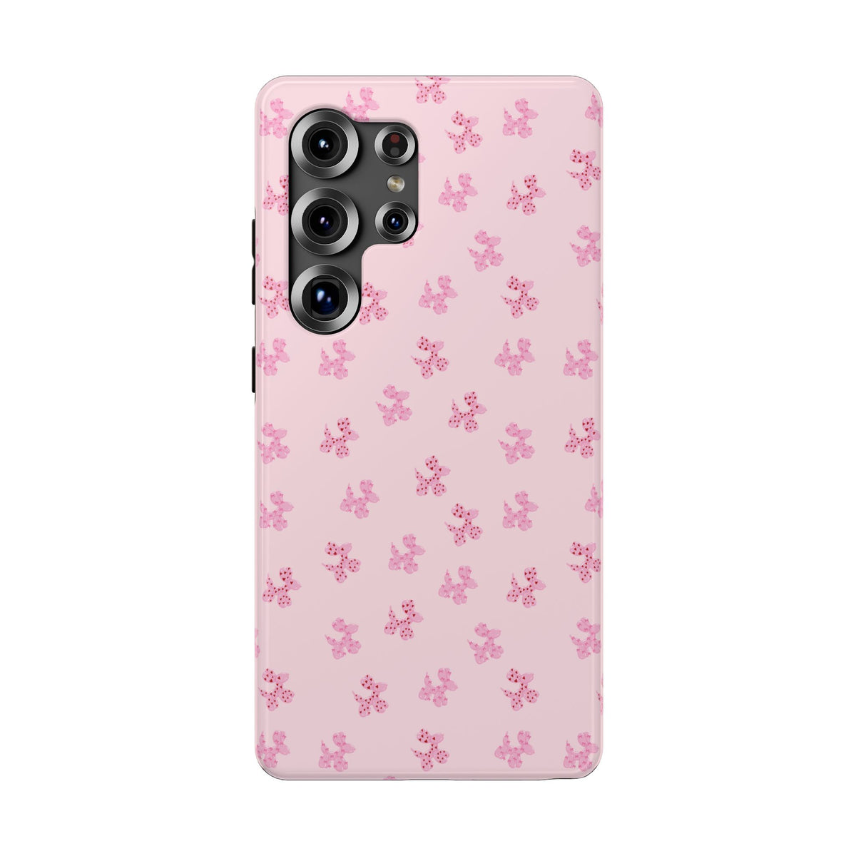 Pink Dog Bow's Cute Pattern Impact-Resistant Phone Case