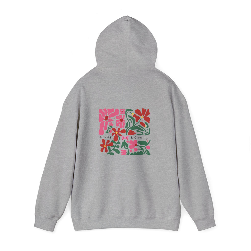 Floral Garden Pattern Back Print Hoodie