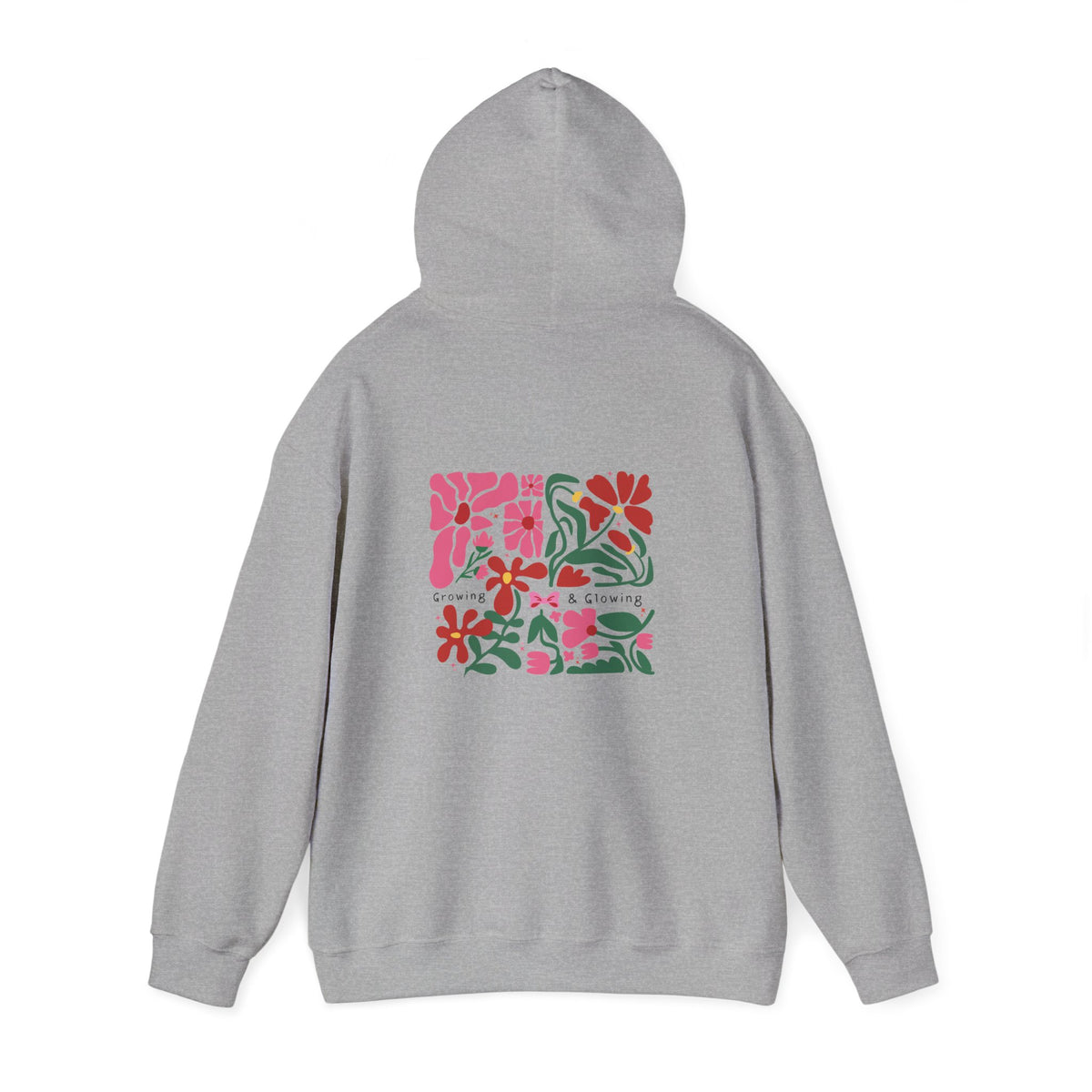 Floral Garden Pattern Back Print Hoodie