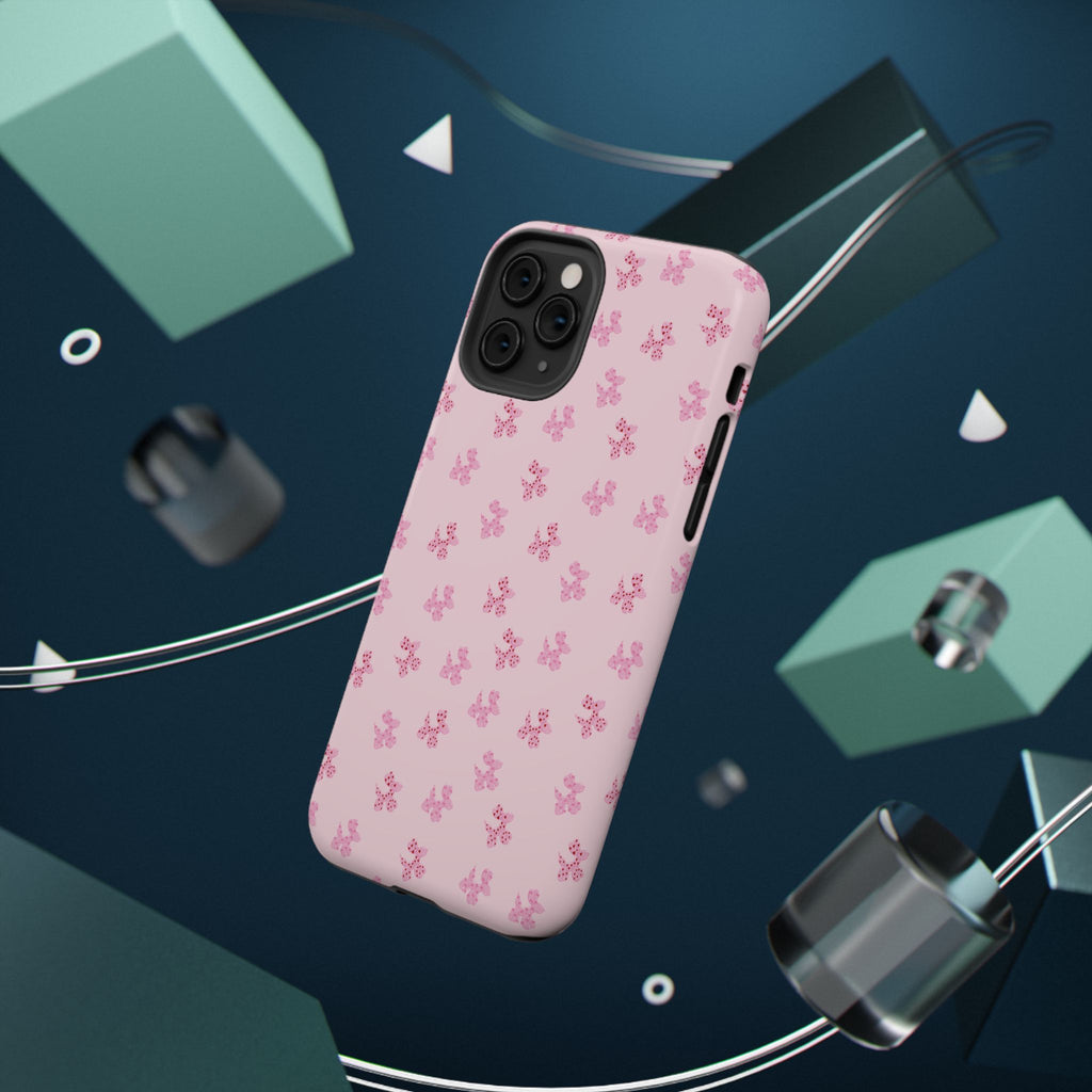 Pink Dog Bow's Cute Pattern Impact-Resistant Phone Case