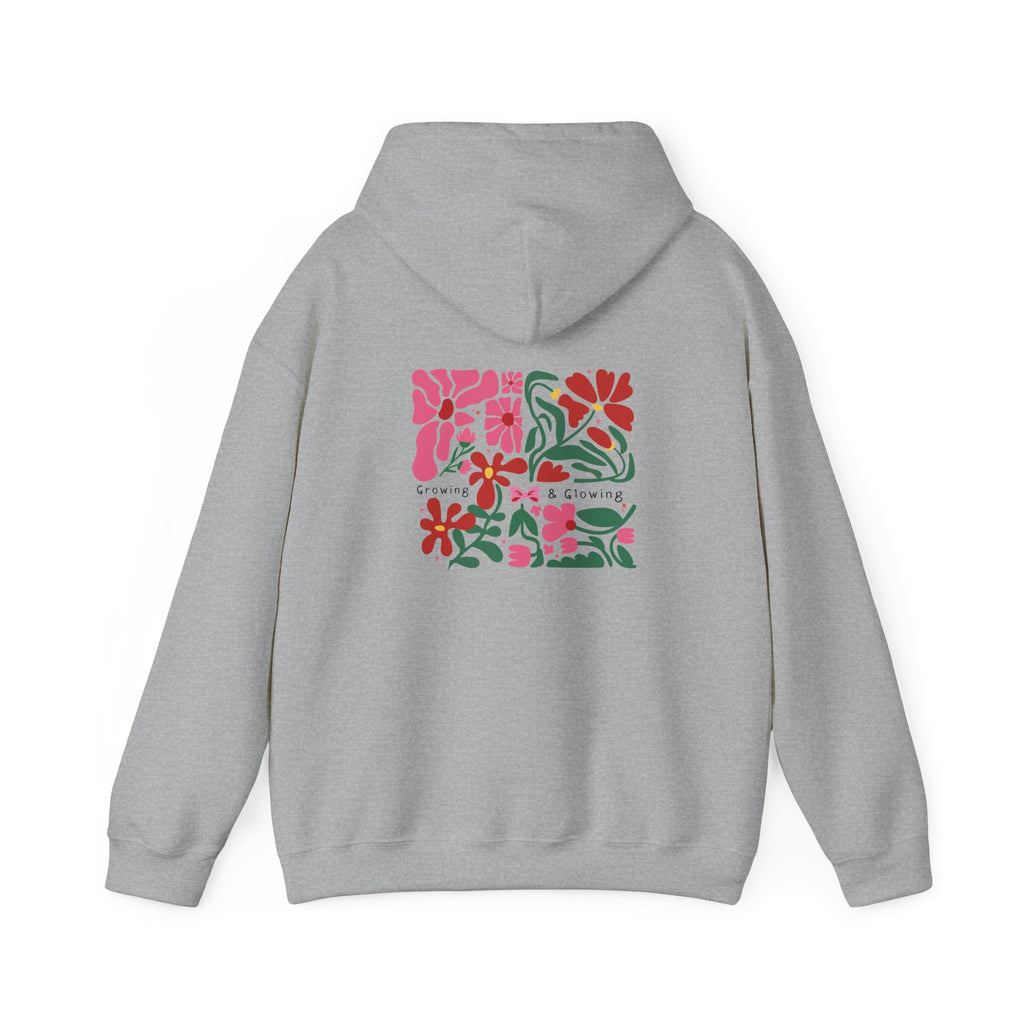 Floral Garden Pattern Back Print Hoodie