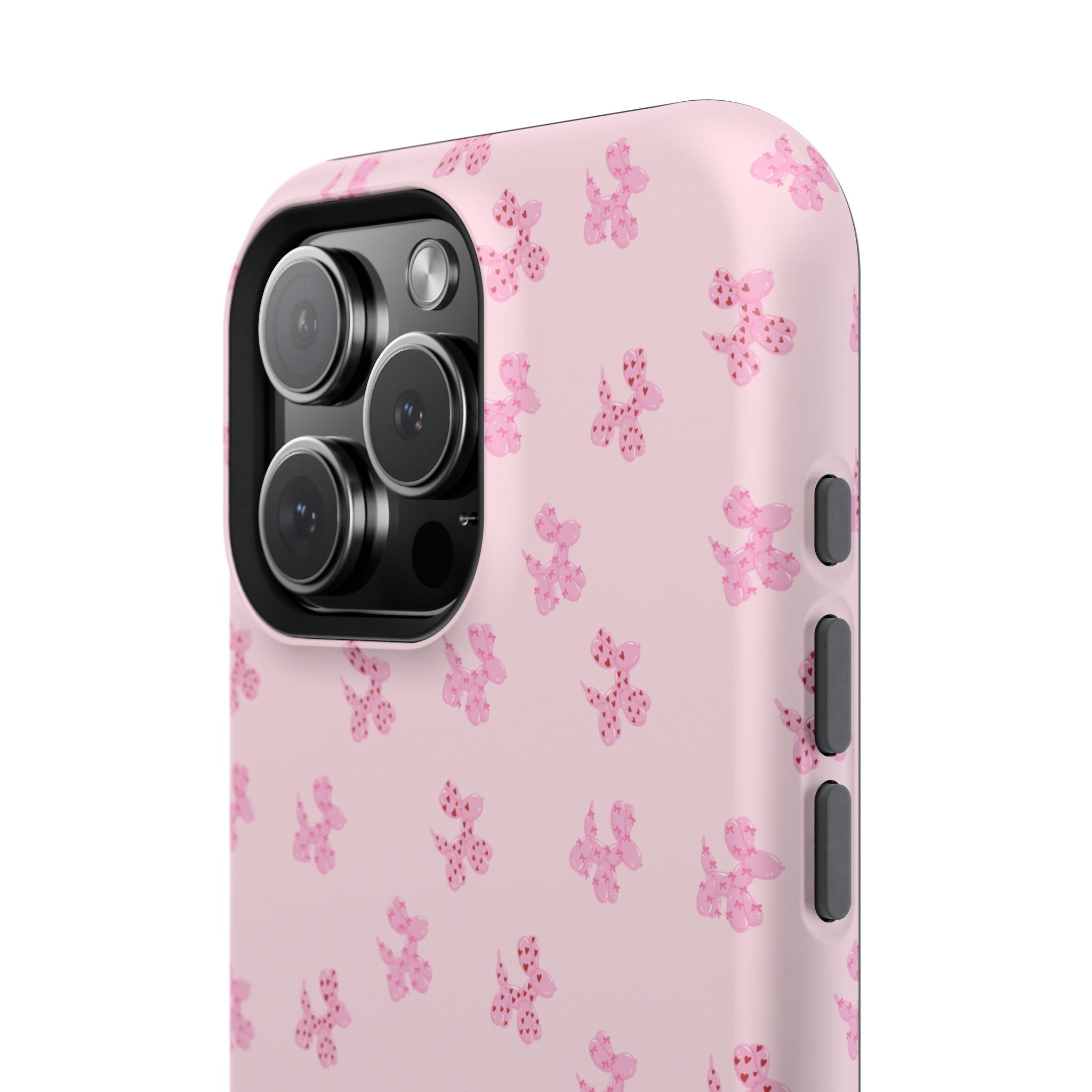 Pink Dog Bow's Cute Pattern Impact-Resistant Phone Case