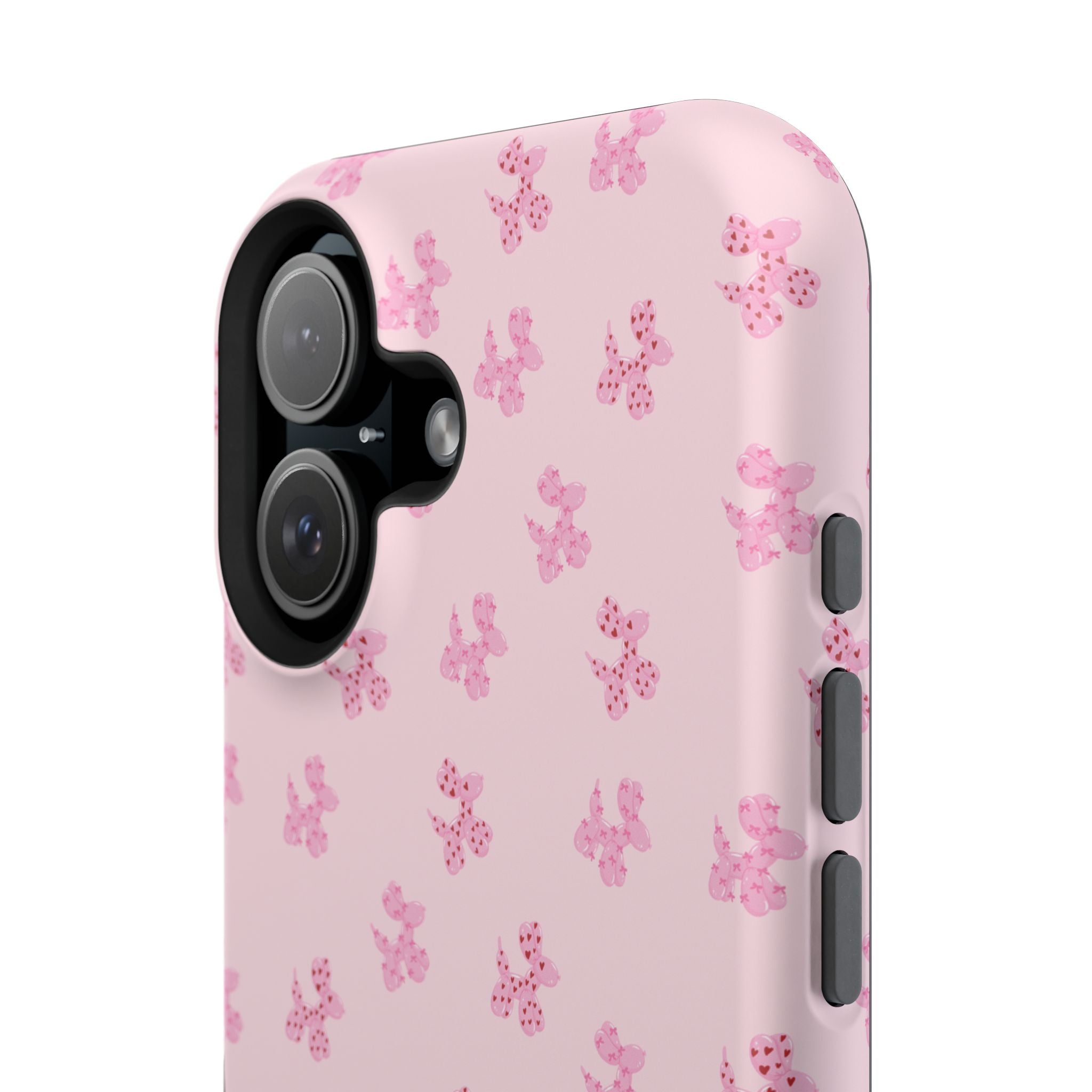 Pink Dog Bow's Cute Pattern Impact-Resistant Phone Case