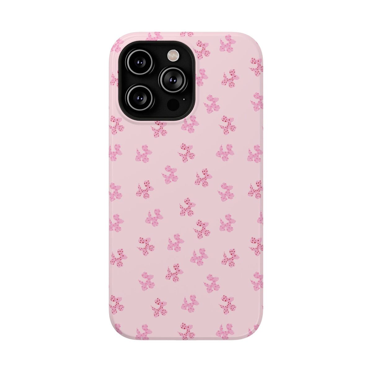 Pink Dog Bow's Cute Pattern Impact-Resistant Phone Case