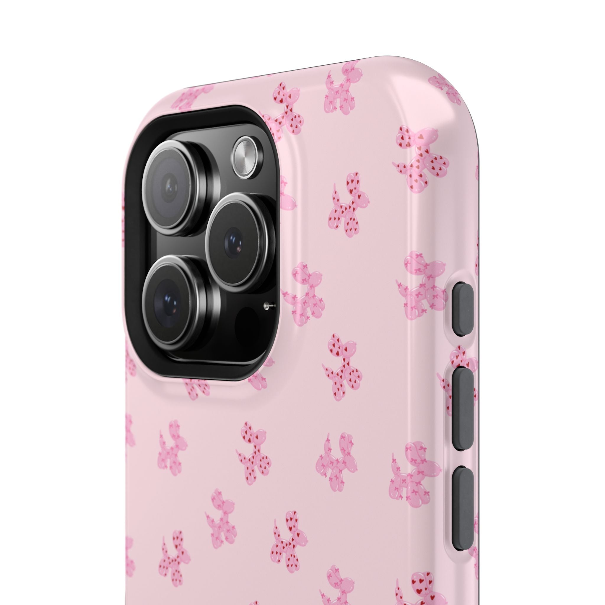 Pink Dog Bow's Cute Pattern Impact-Resistant Phone Case