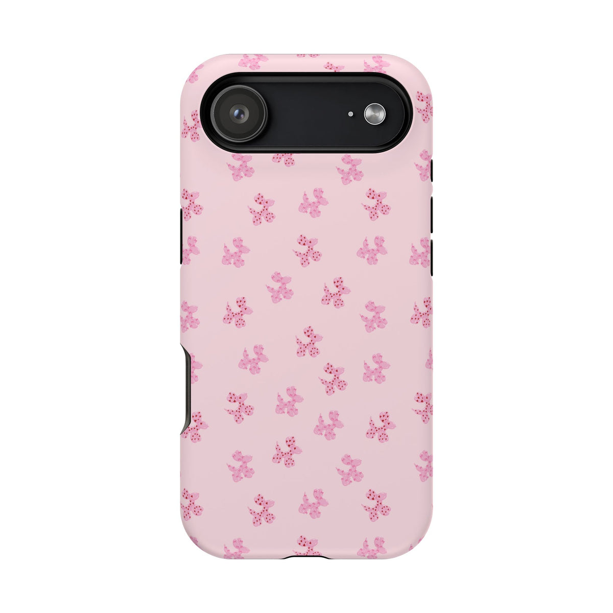 Pink Dog Bow's Cute Pattern Impact-Resistant Phone Case