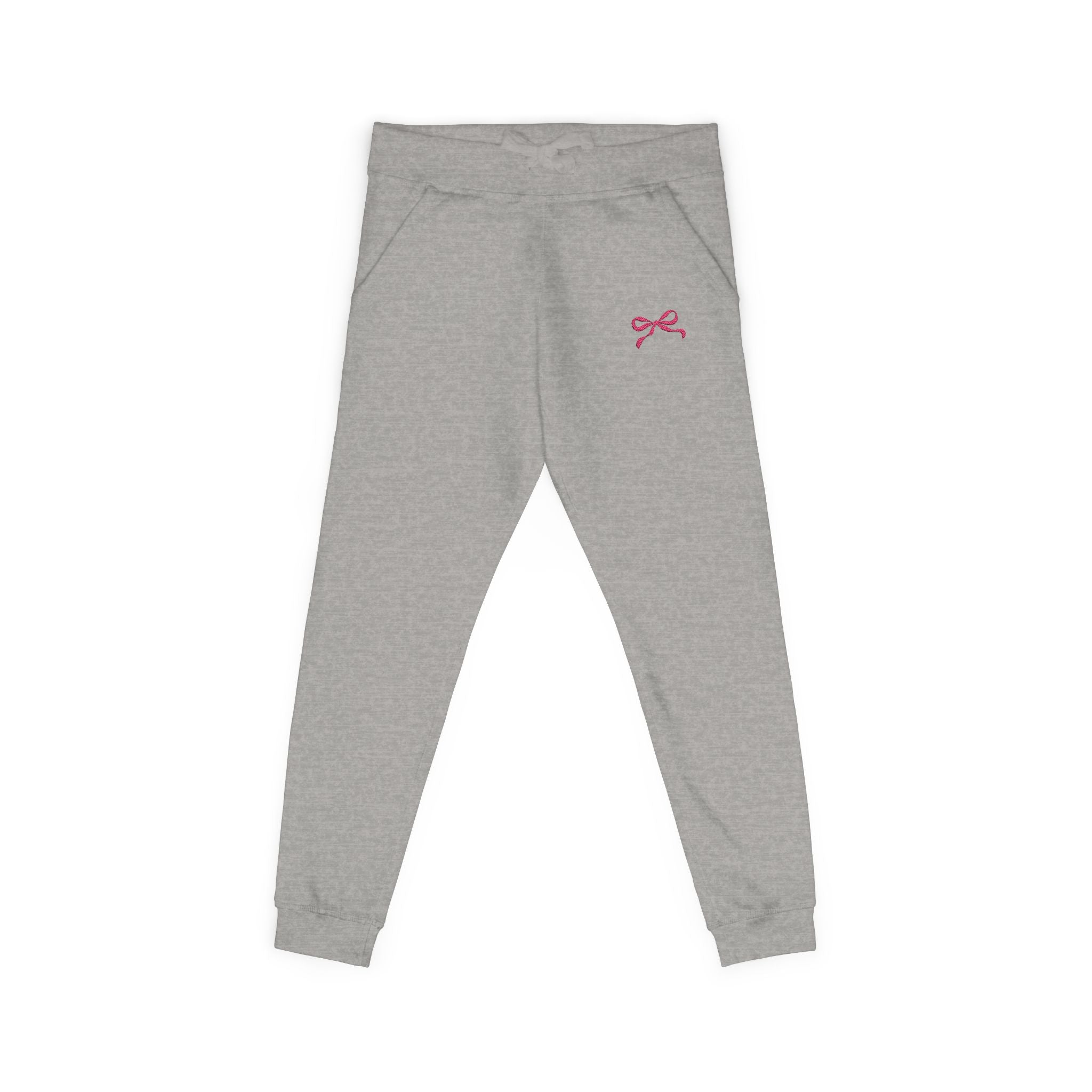 Embroidered Pink Bow Cozy Sweatpants
