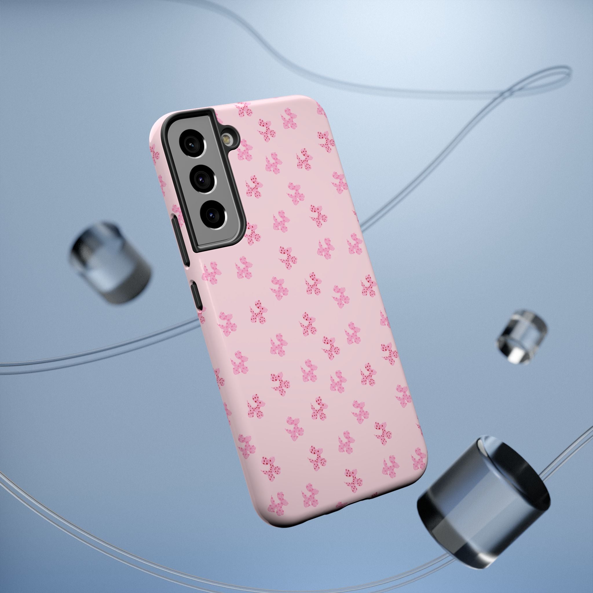 Pink Dog Bow's Cute Pattern Impact-Resistant Phone Case