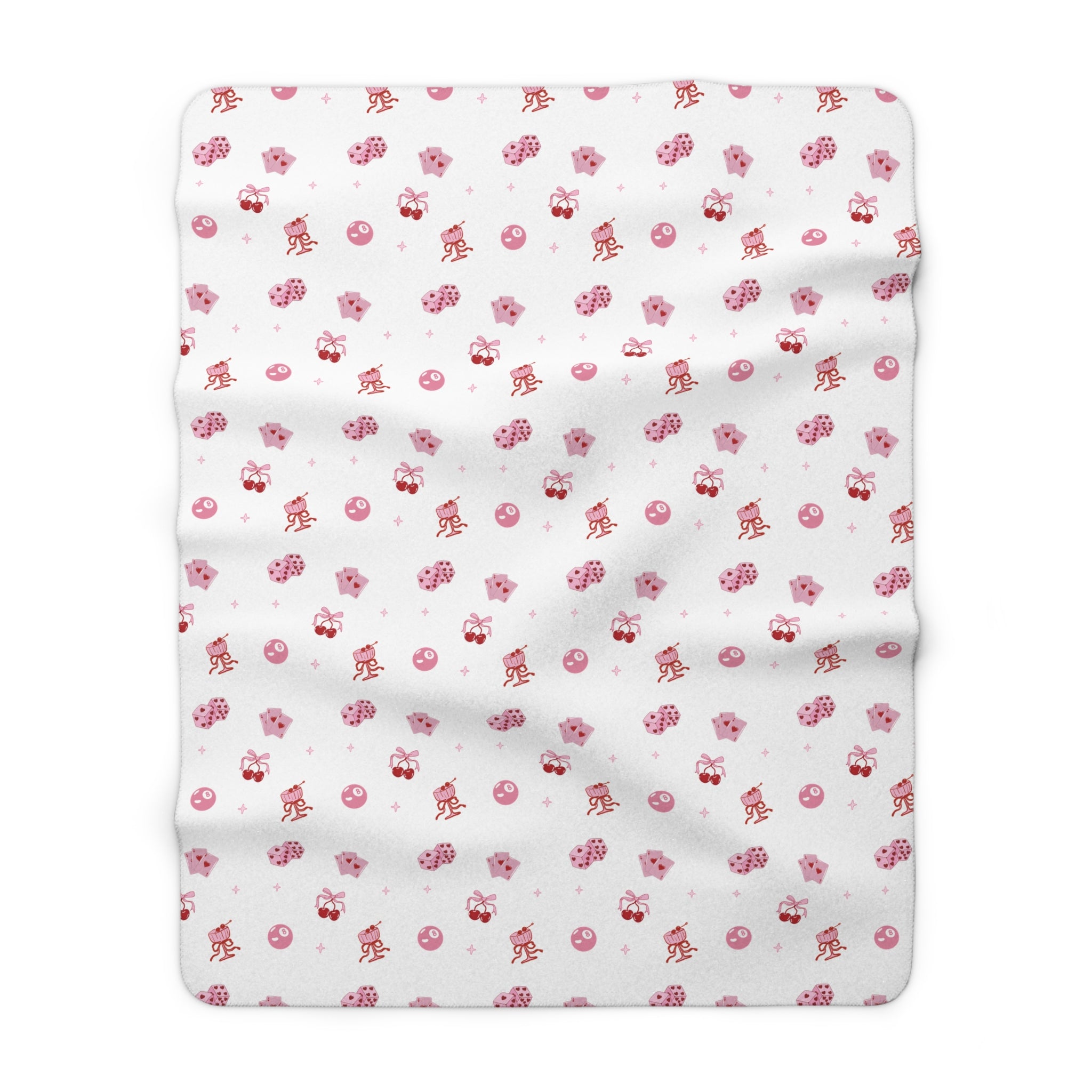 Cute Pink Coquette Sherpa Fleece Blanket