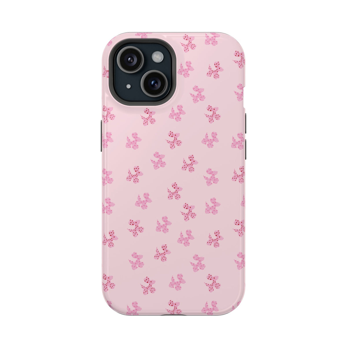 Pink Dog Bow's Cute Pattern Impact-Resistant Phone Case