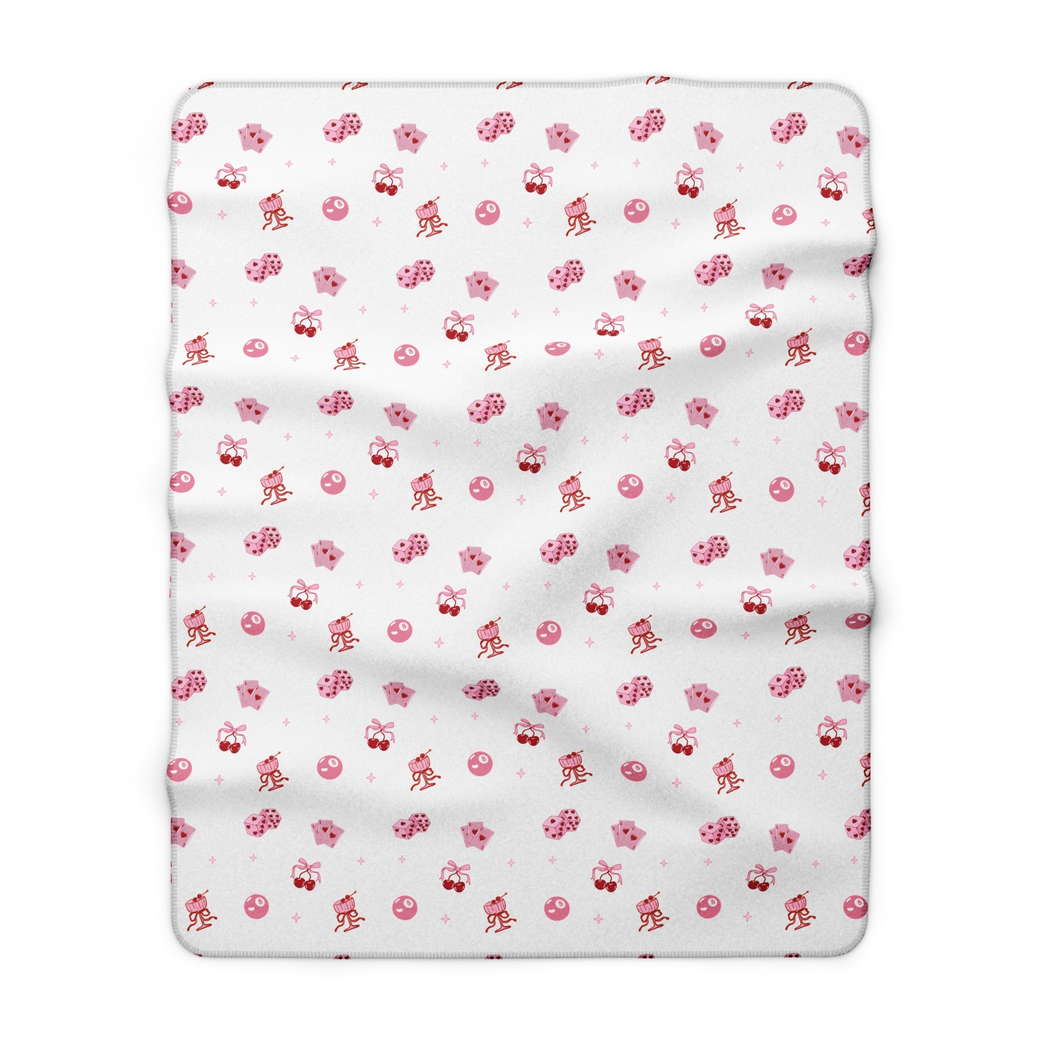 Cute Pink Coquette Sherpa Fleece Blanket